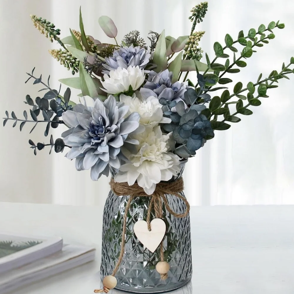 Blue Tinted Glass Vase